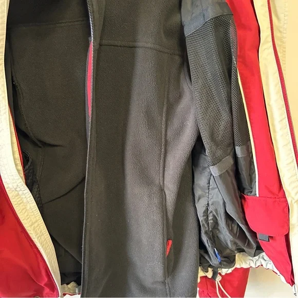LL Bean Men's Medium The Weather Network 3 in 1 Red Jacket Black Fleece Insert - Picture 2 of 14
